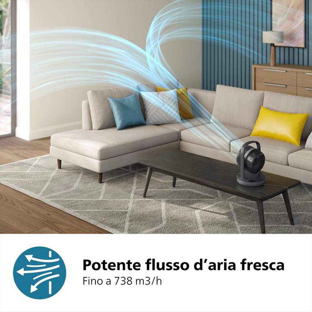 "PHILIPS - Ventilatore da tavolo SERIES 3000 CX3050/02-Nero"