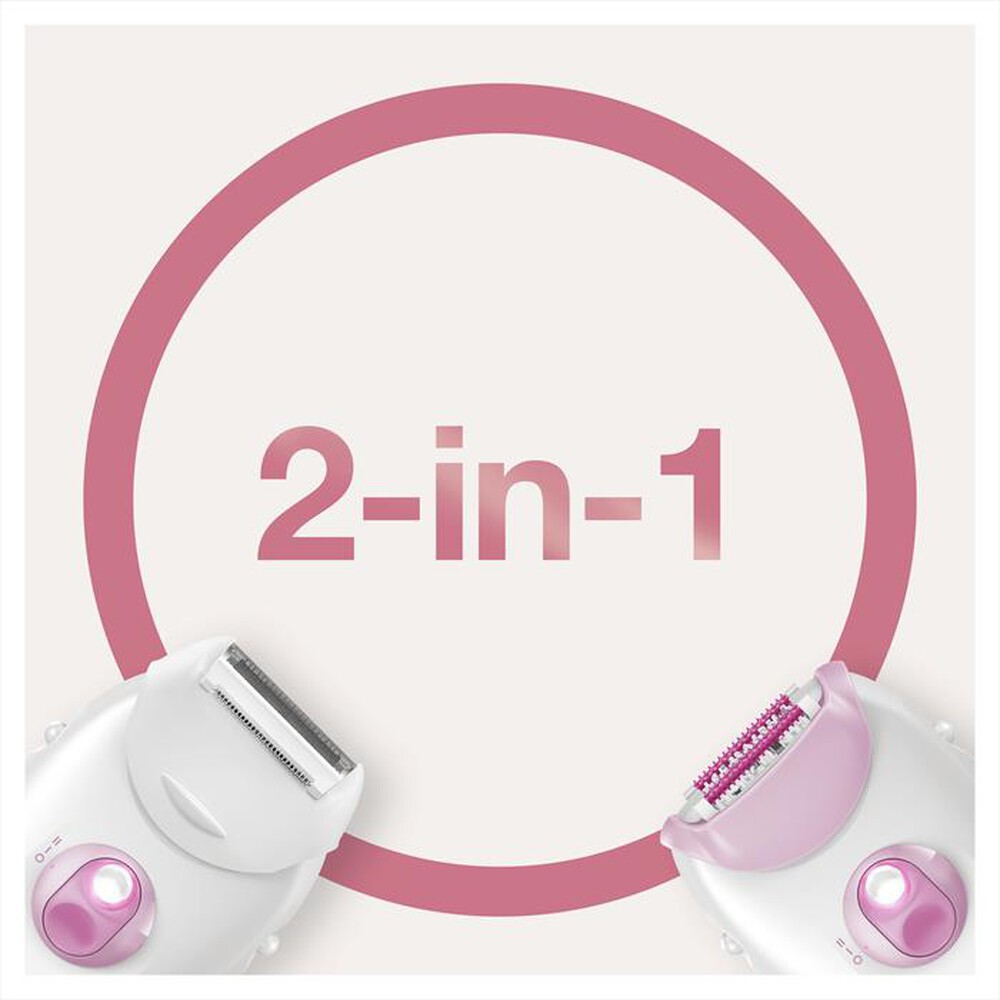 "BRAUN - Silk-èpil Nuovo 3270 Gambe & Corpo-BIANCO/ROSA"