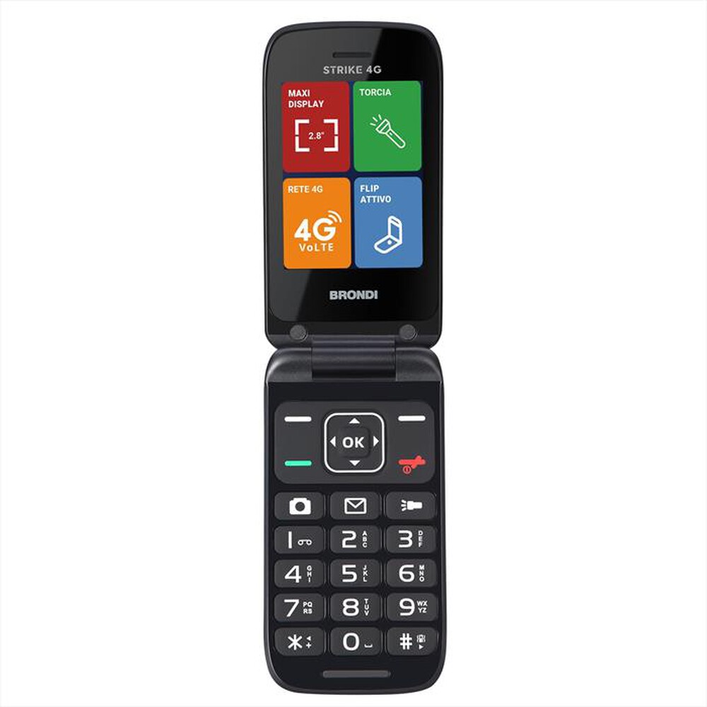 "BRONDI - Cellulare STRIKE 4G-LIGHT GREY"