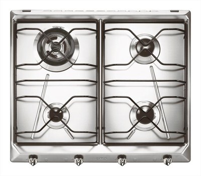 SMEG - Piano cottura a gas SRV564-3 4 fuochi 59,5cm-Inox