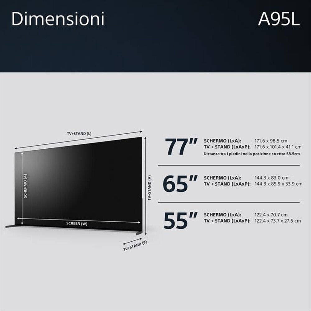 "SONY - Smart TV OLED UHD 4K 77\" XR77A95LAEP-Nero"