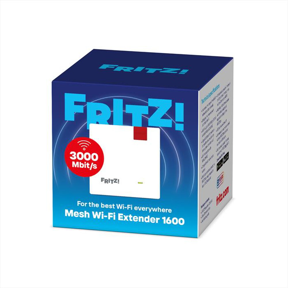 Immagine del prodotto FRITZ! - MESH WI-FI EXTENDER 1600-Bianco / Rosso