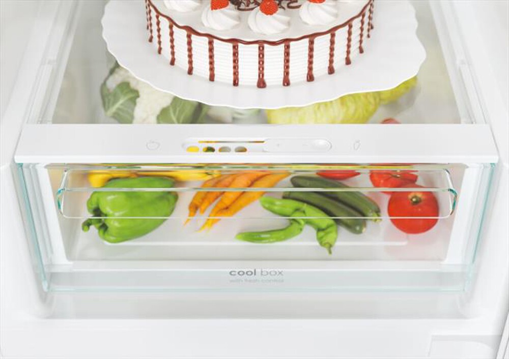 "CANDY - Frigorifero combinato CCE4T620DS Classe E 490 lt-Argento"