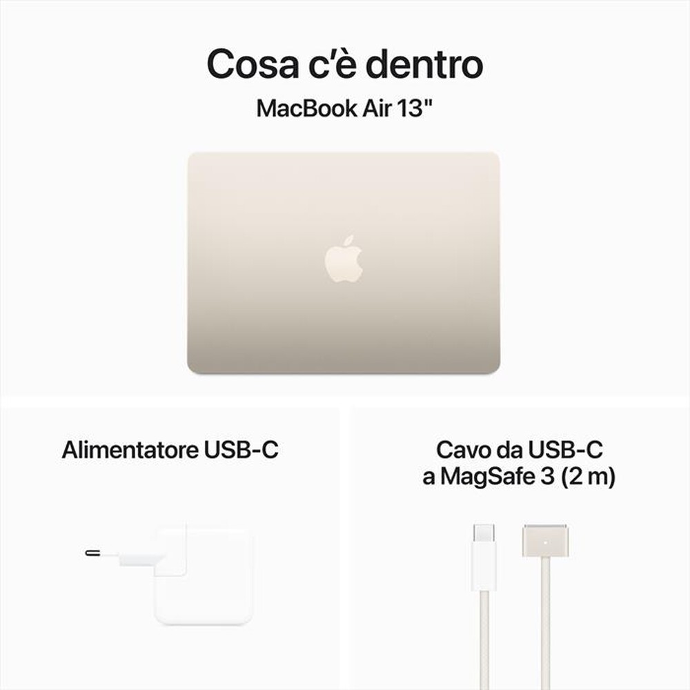 Immagine del prodotto APPLE - MACBOOK AIR 13'' M3 CORE 8 CPU CORE 10 GPU 512GB-Galassia