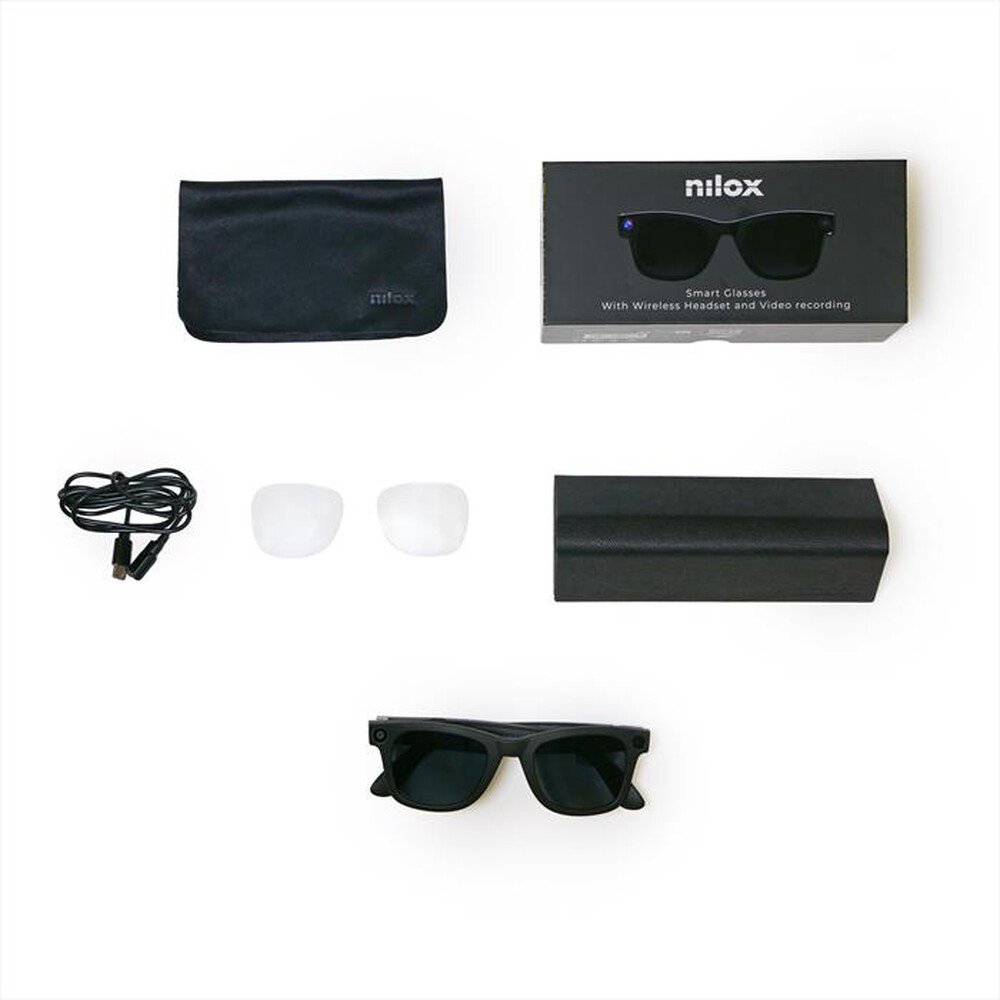 Immagine del prodotto NILOX - Smartglasses con fotocamera integrata-NERO