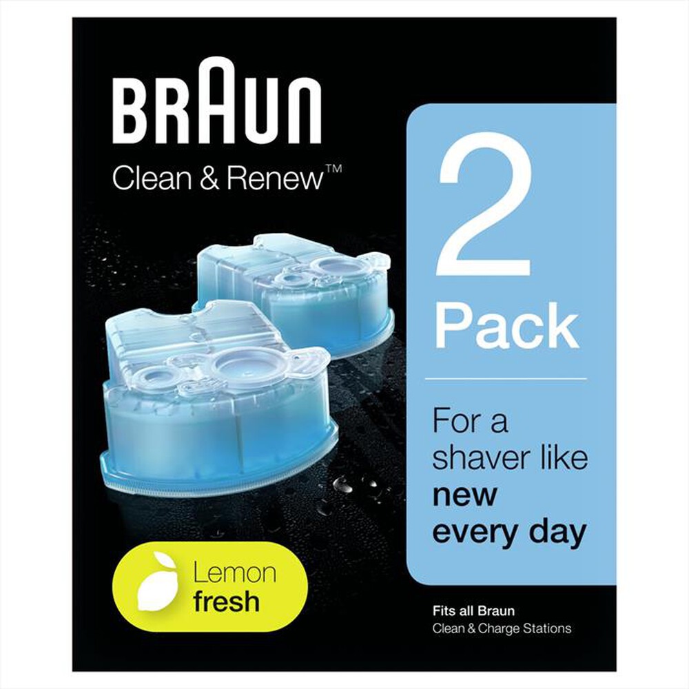 "BRAUN - CLEAN&CHARGE CARTUCCE-Celeste"