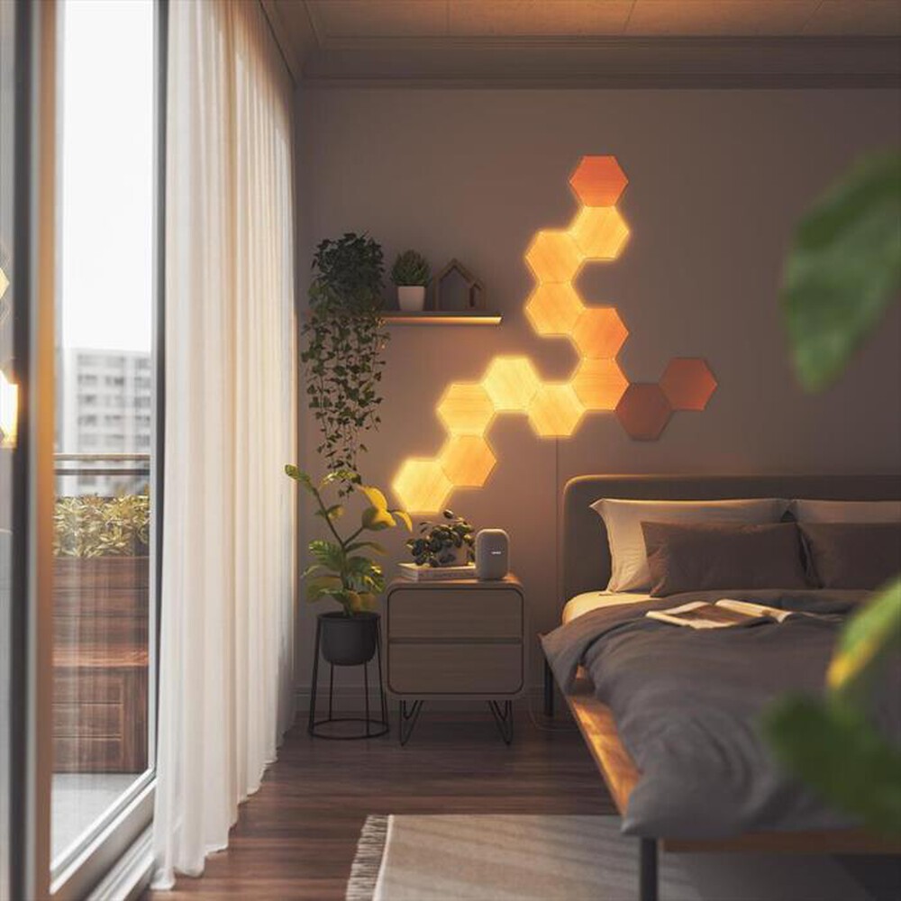 "NANOLEAF - ELEMENT WOOD ADD-ON - 3 ESAGONI LUMINOSI-WOOD"