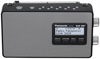 PANASONIC - Radio Portatile FM/DAB+, Batteria/Corrente RF-D10-nero