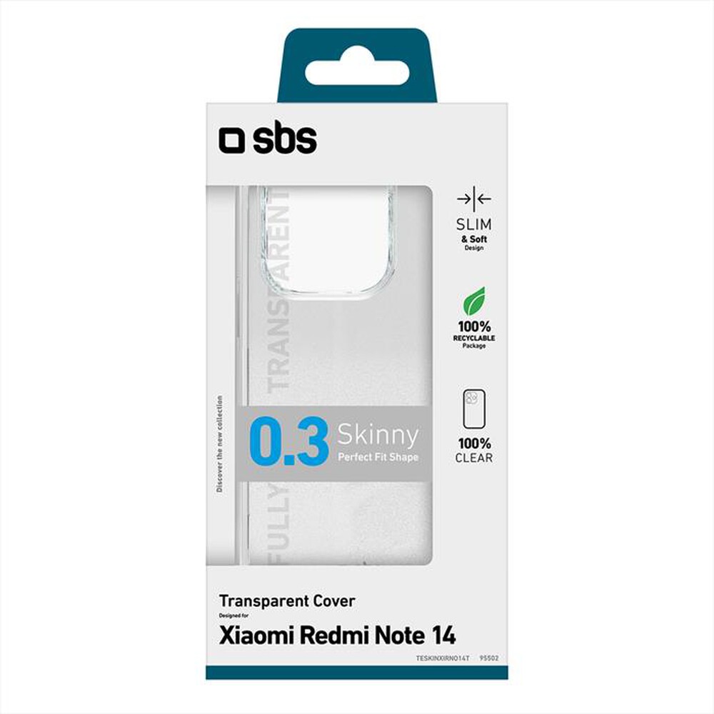 Immagine del prodotto SBS - Cover Skinny Xiaomi Redmi Note 14 TESKINXIRNO14T-Trasparente