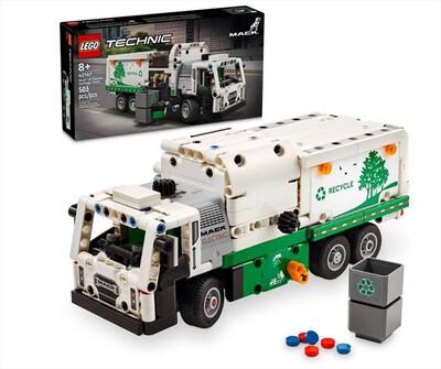 LEGO - TECHNIC Camion spazzatura Mack LR Electric - 42167-Multicolore