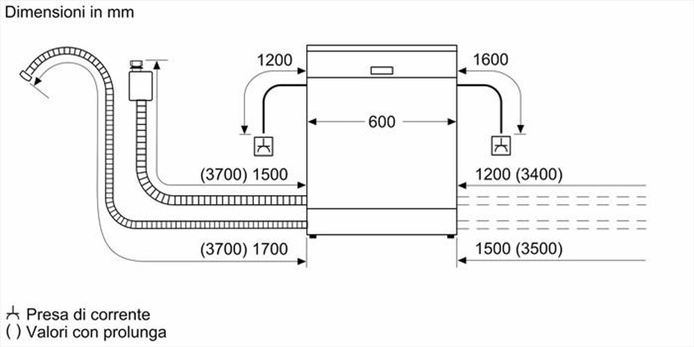 "BOSCH - Lavastoviglie SMS4EMI01E Classe C 14 coperti-Acciaio inossidabile"