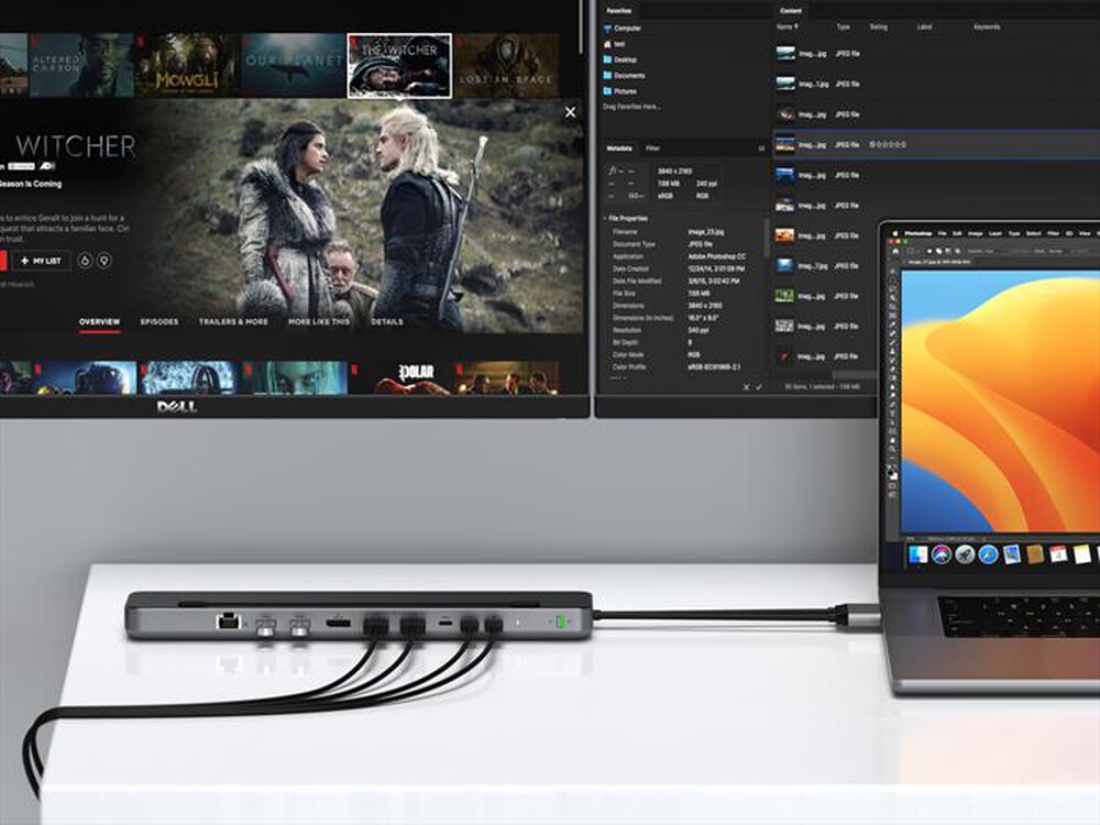 "SATECHI - ADATTATORE USB-C DUAL DOCK STAND-nero"