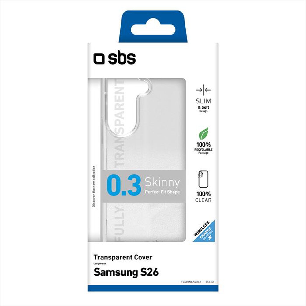 Immagine del prodotto SBS - Cover Skinny per Samsung S26 Pro-Trasparente