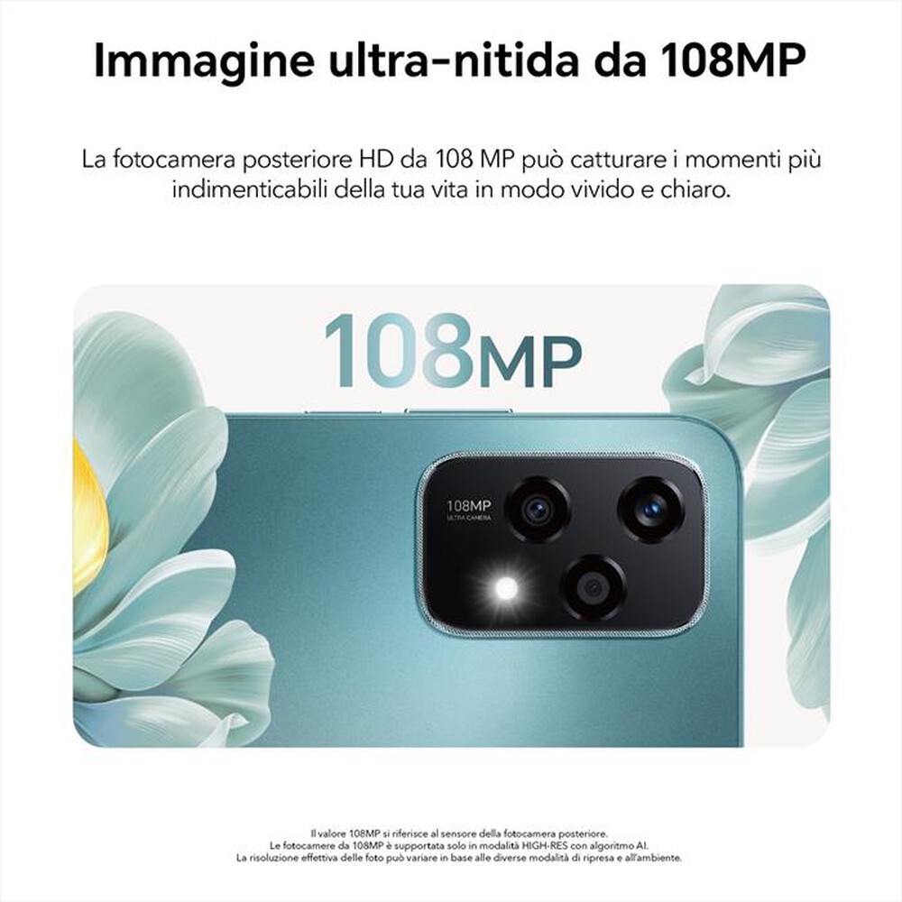 Immagine del prodotto HONOR - Smartphone 200 LITE + CHOICE EARBUDS X5-Cyan Lake