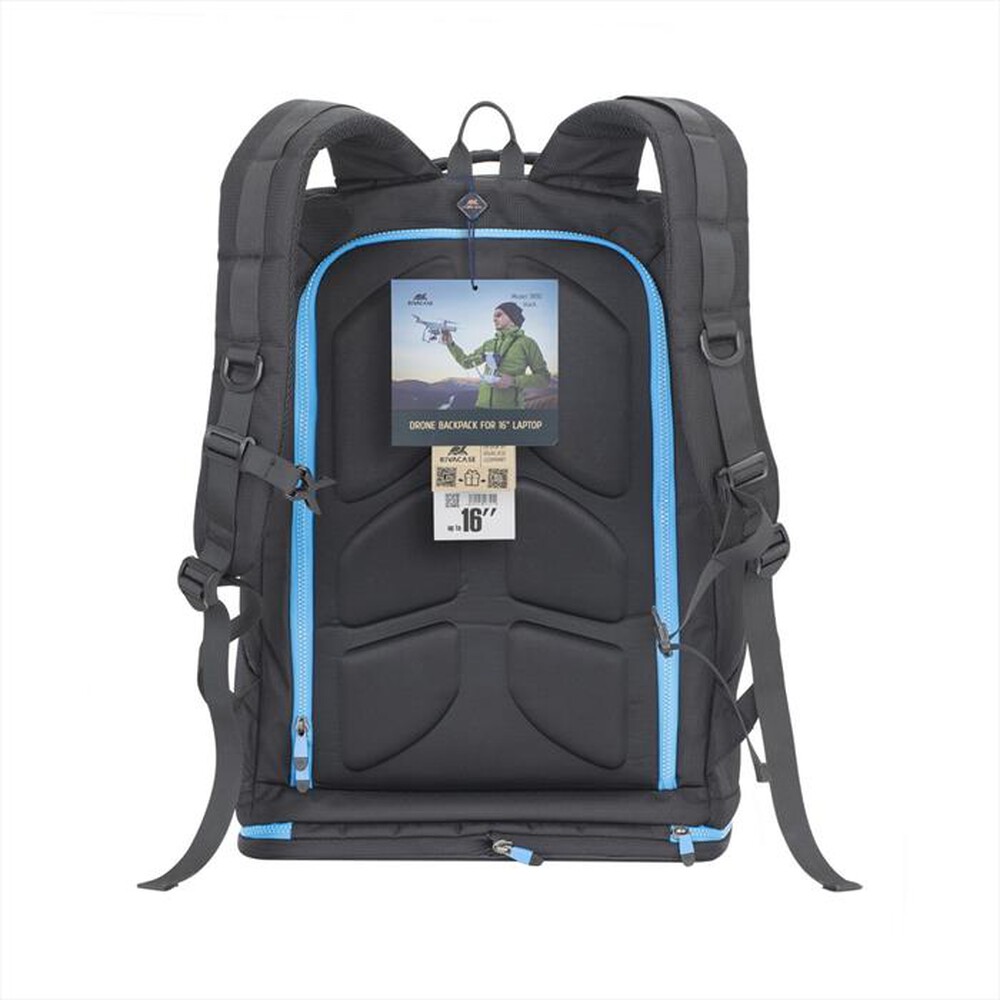 "RIVACASE - 7890 ZAINO PER DRONE CON PORTA NOTEBOOK DA 13\"-NERO"