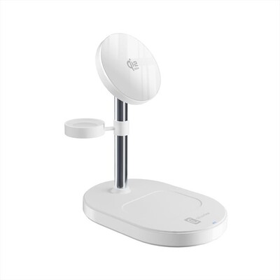 CELLULARLINE - Station ricarica wireless 3in1 MAG TRIO QI2.2 25W-Bianco