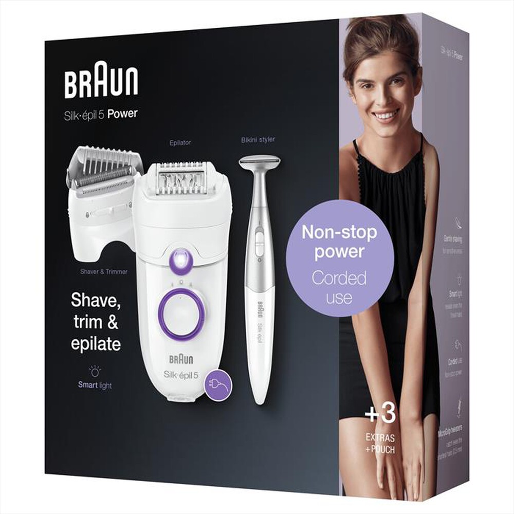 "BRAUN - Silk-épil 5-825-Bianco/Viola"