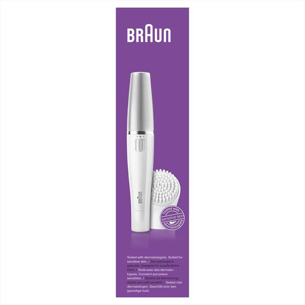 "BRAUN - Face 830  miniepilatore + spazzola viso-Bianco"