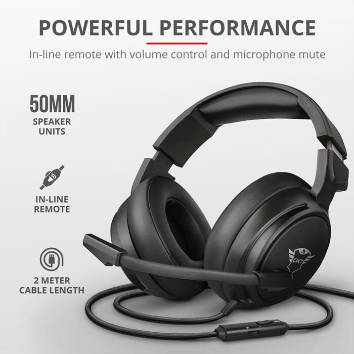 TRUST - GXT433 PYLO HEADSET - Black | Euronics