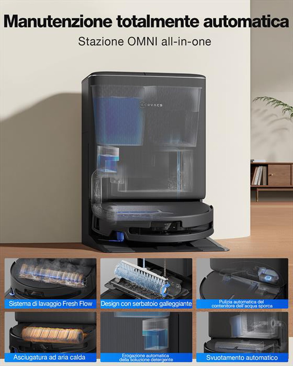 Immagine del prodotto ECOVACS - DEEBOT T90 PRO OMNI EU-Nero