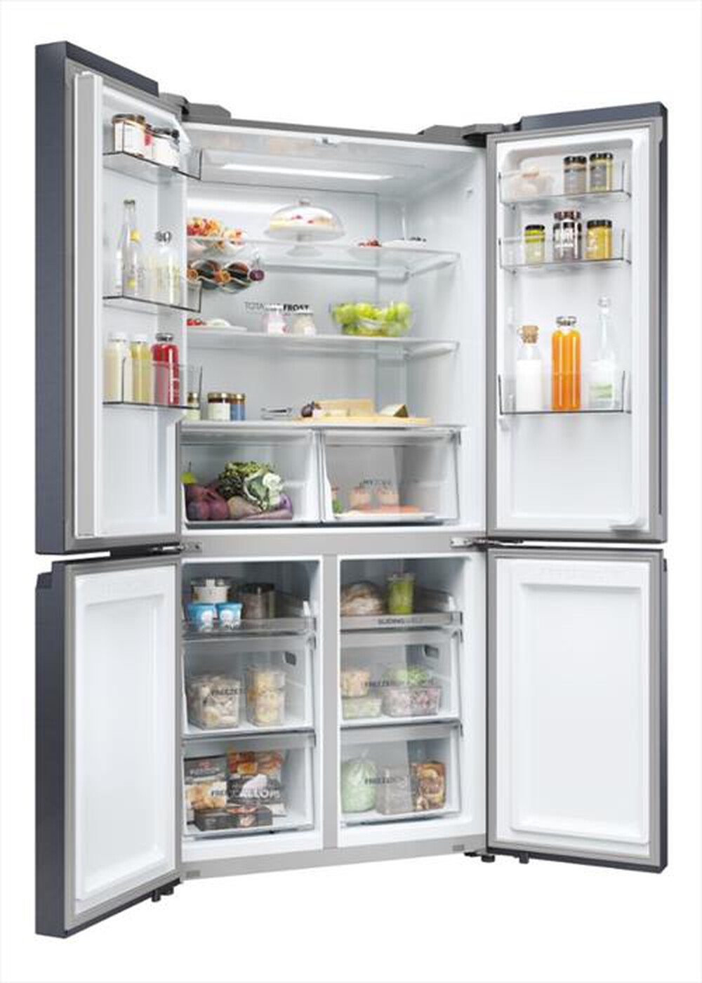 "HAIER - Frigorifero 4 porte HCR5919ENMB Classe E 528 lt-Nero"