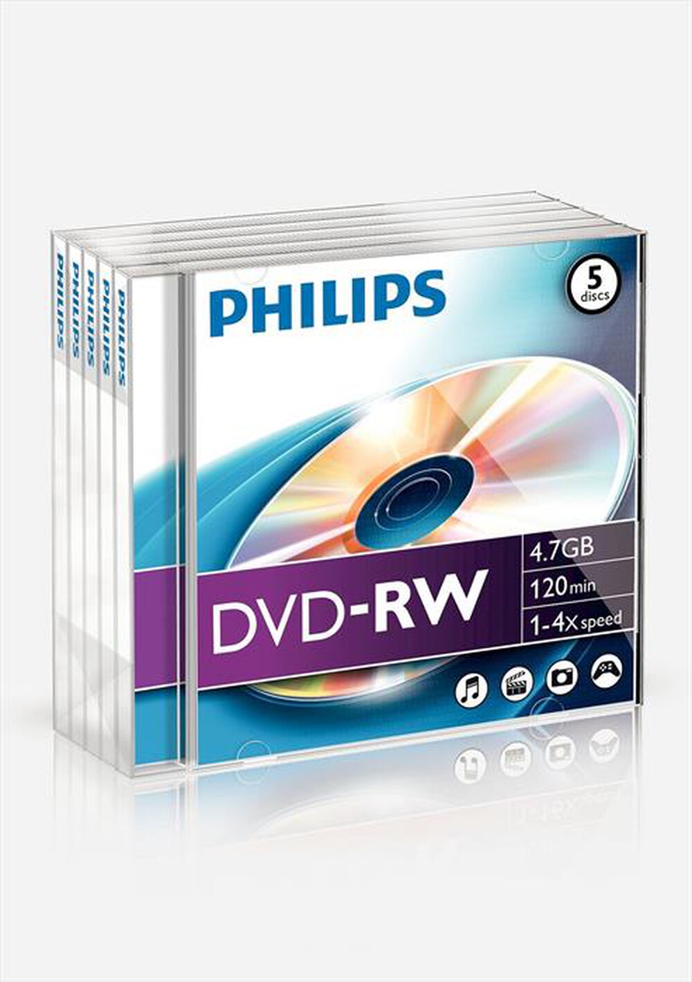"M-Trading - DVD-RW4,7GB JEWEL-Argento"