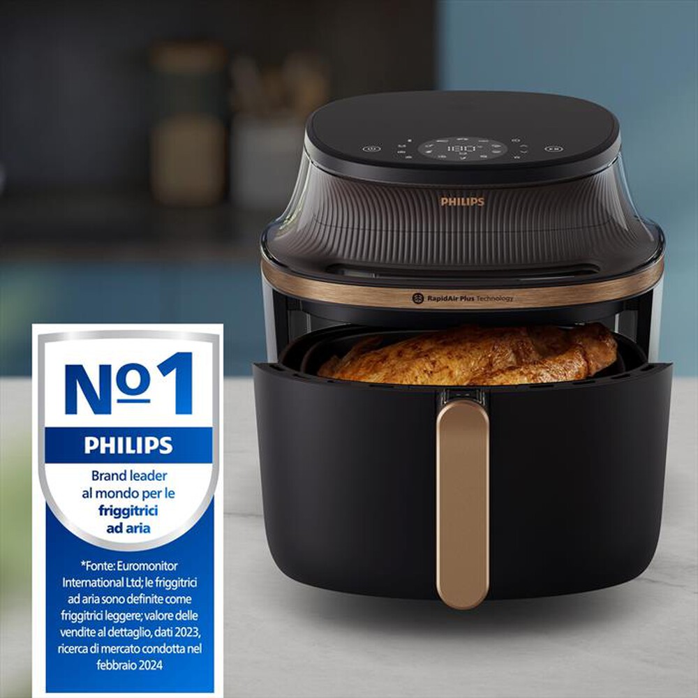"PHILIPS - Friggitrice ad aria AIRFRYER SERIE 3000 NA342/00-Nero"