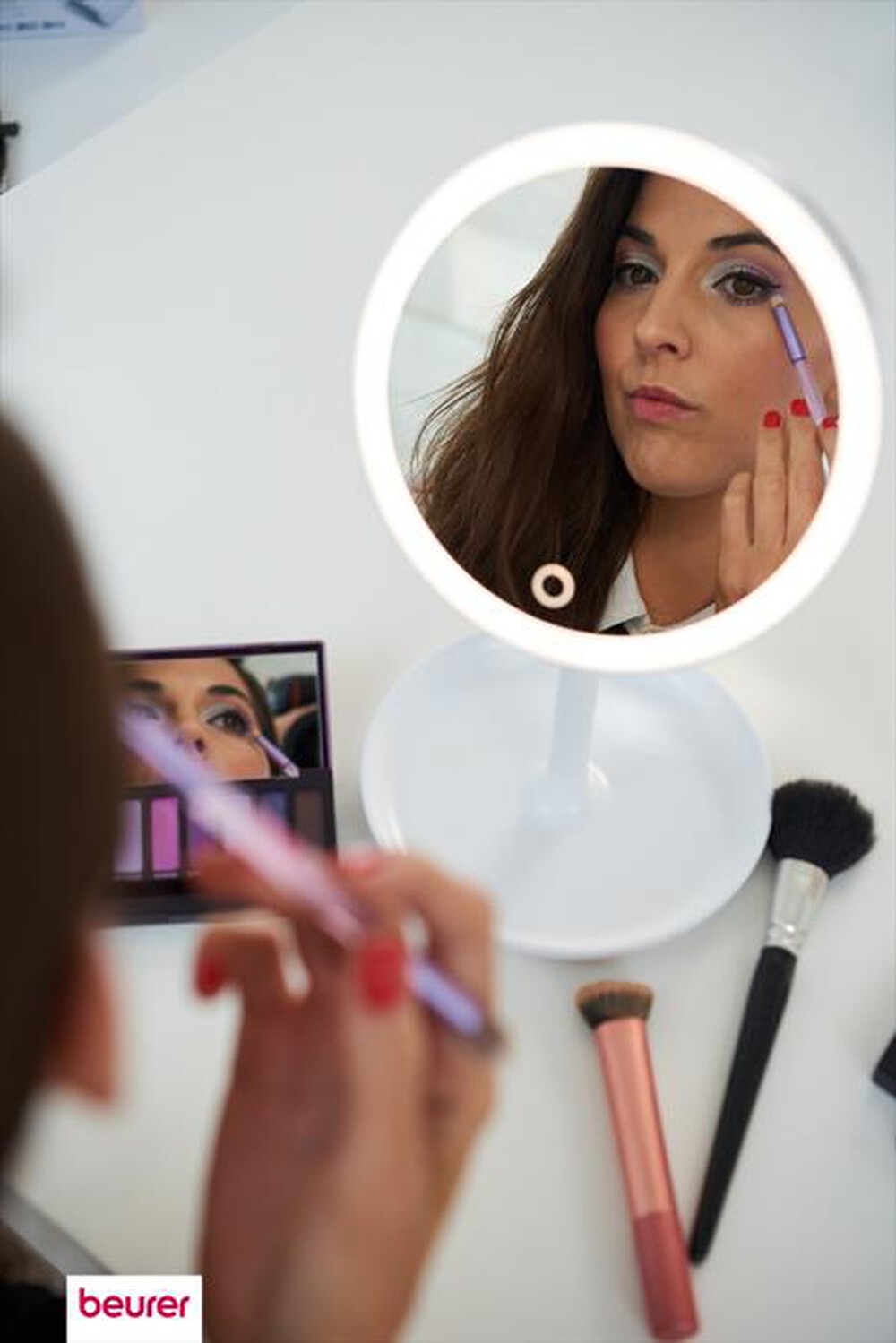 "BEURER - BS 45 Specchio cosmetico illuminato con luce Led-Bianco"
