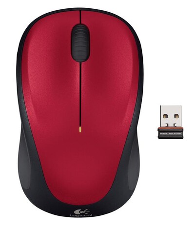 LOGITECH - Wireless Mouse M235-Rosso
