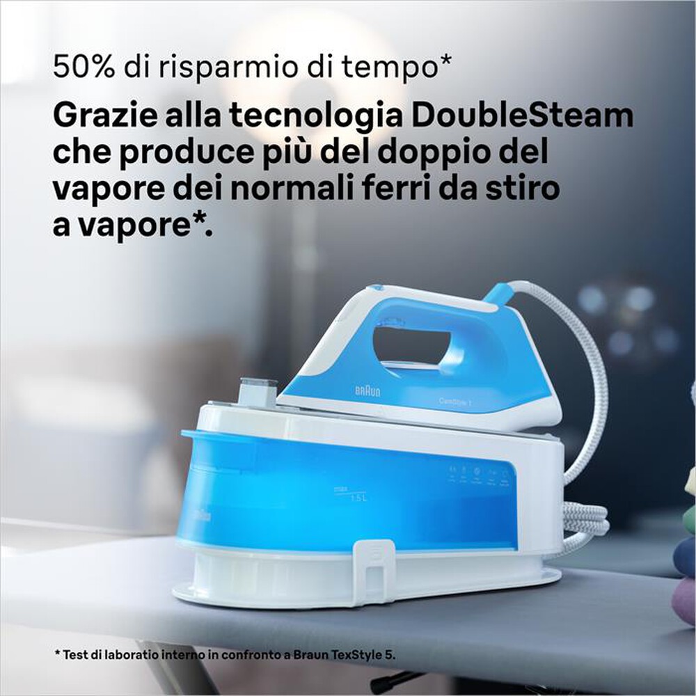 Immagine del prodotto BRAUN - Ferro da stiro con caldaia CareStyle 1 IS1012BL-Bianco/Blu