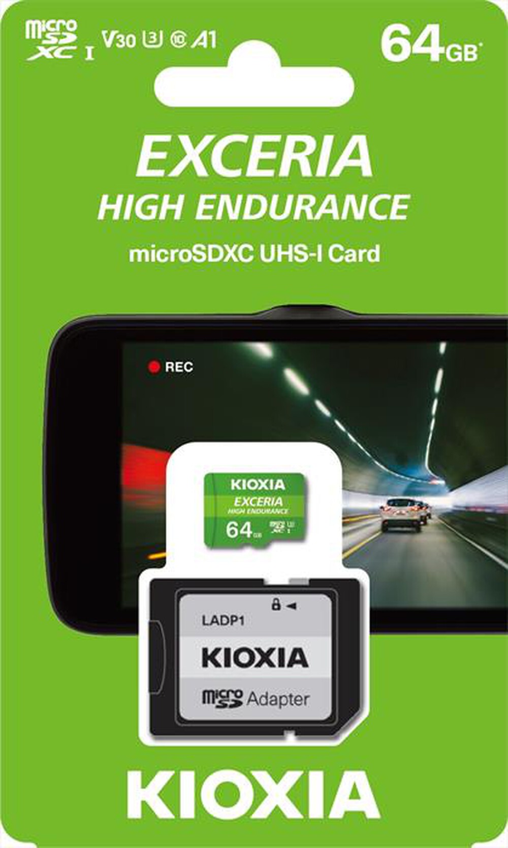 "KIOXIA - MICROSD EXCERIA HIGH ENDURANCE MHE1 UHS-1 64GB-Verde"