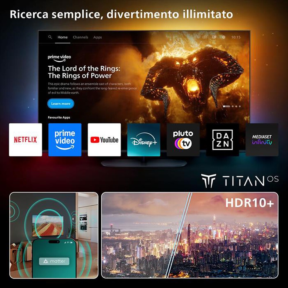 Immagine del prodotto PHILIPS - Smart TV QLED 4K 50" 50PUS7810-Black