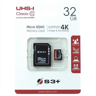 S3+ - S3SDC10U1/32GB-R-Nero/Rosso