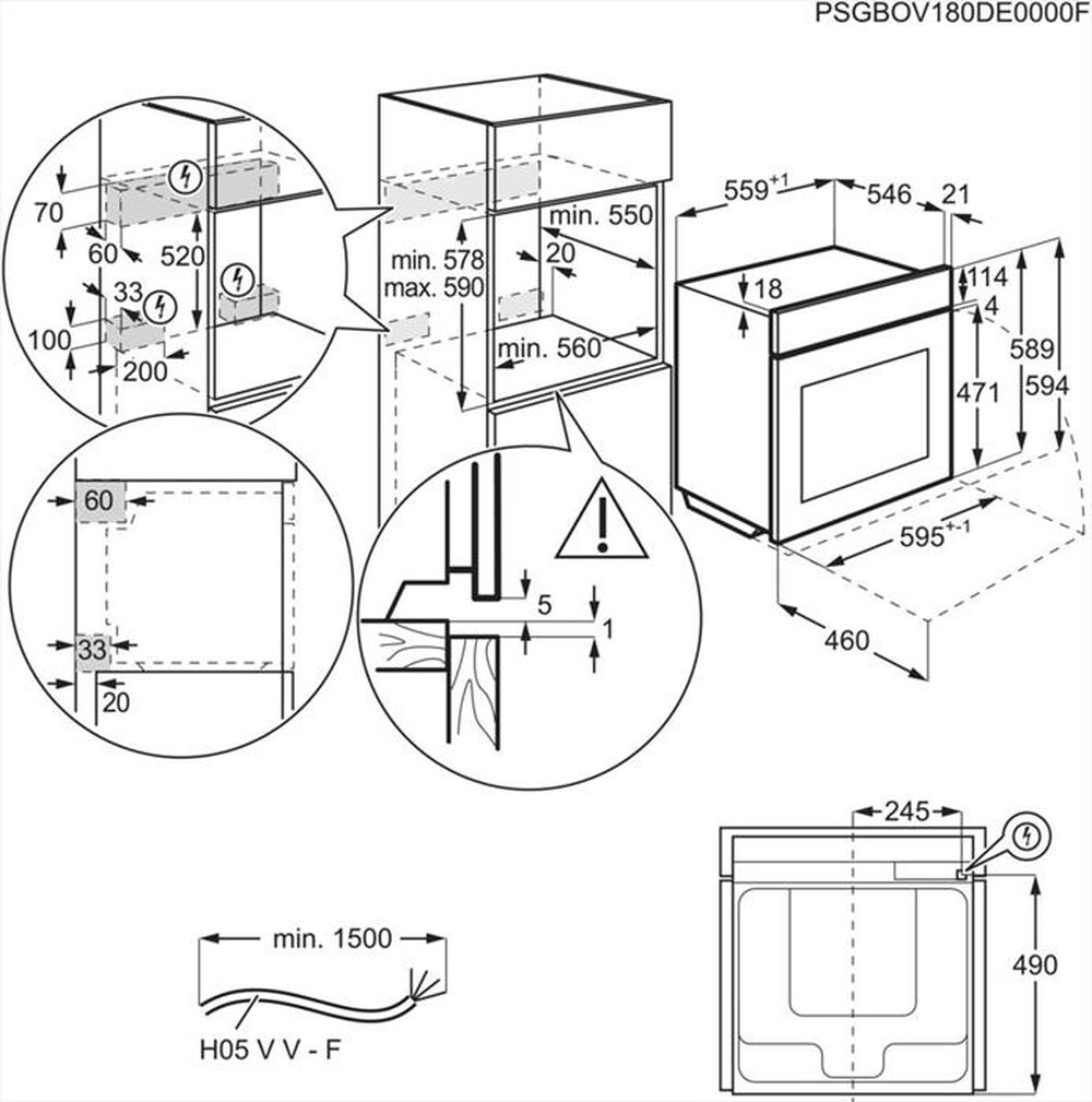 Immagine del prodotto ELECTROLUX - Forno incasso elettrico LOB8S09WX Classe A++-Nero
