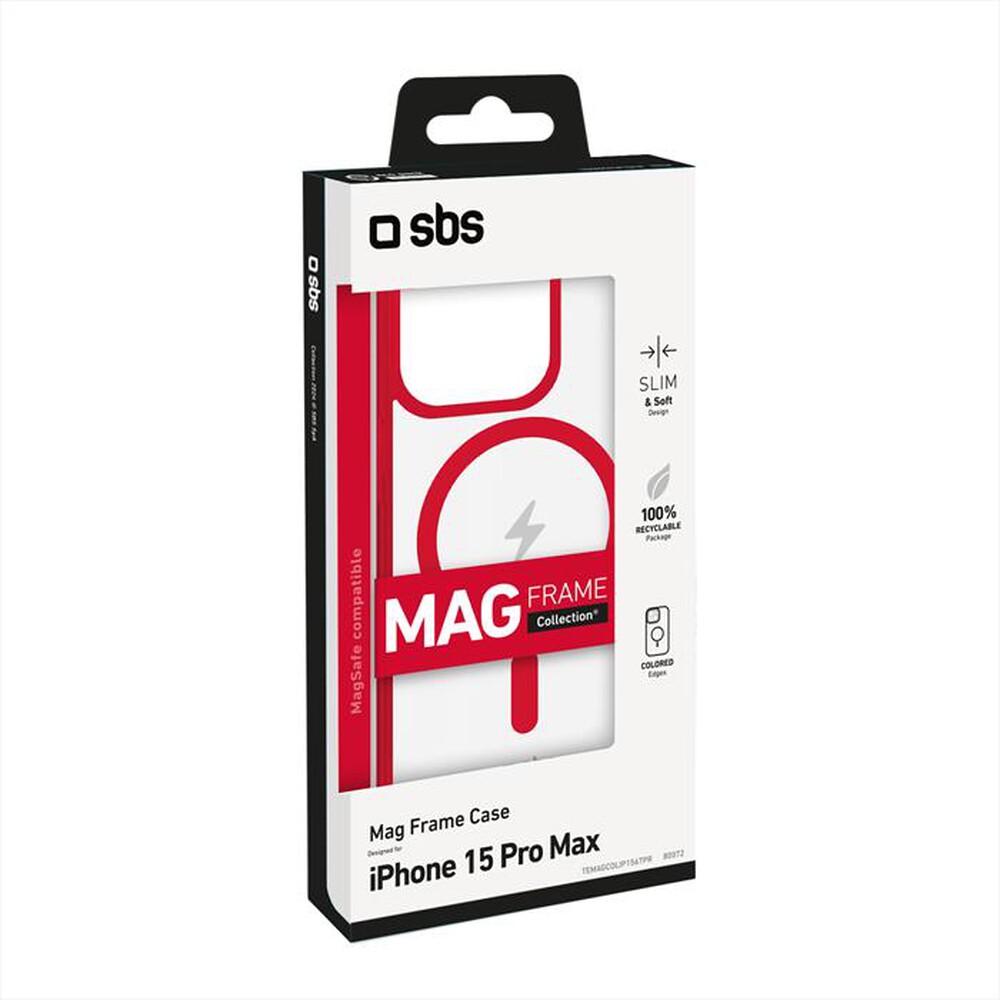 Immagine del prodotto SBS - Cover Mag Frame TEMAGCOLIP1567PR iPhone 15 Pro Max-Rosso