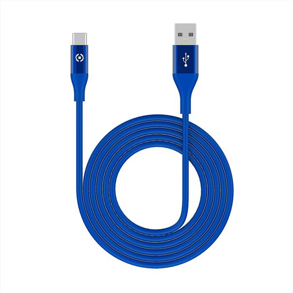 "CELLY - USBTYPECCOLORBL CAVO USB-C COLORE BLU-Blu/Silicone"