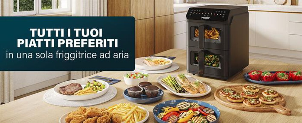 Immagine del prodotto PRINCESS - Friggitrice ad aria DUAL VERTICAL-Nero