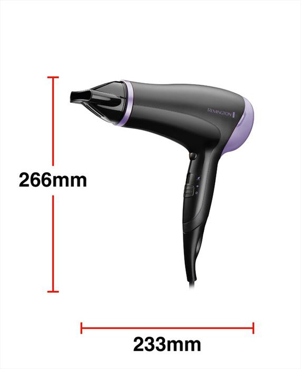 "REMINGTON - Asciugacapelli D3016GP-nero/viola"