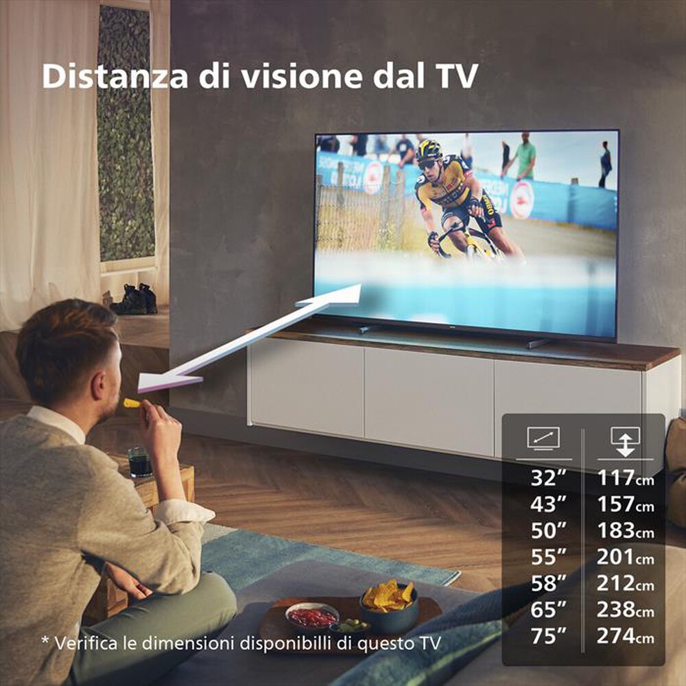 "PHILIPS - Smart TV LED UHD 4K 43\" 43PUS7608/12-Antracite"