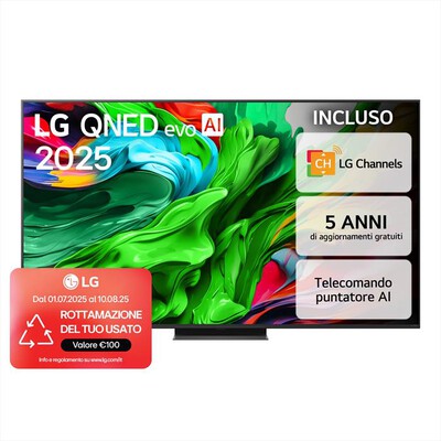 LG - Smart TV QNED EVO AI MINILED UHD 4K 65" 65QNED86A6-Charcoal Black