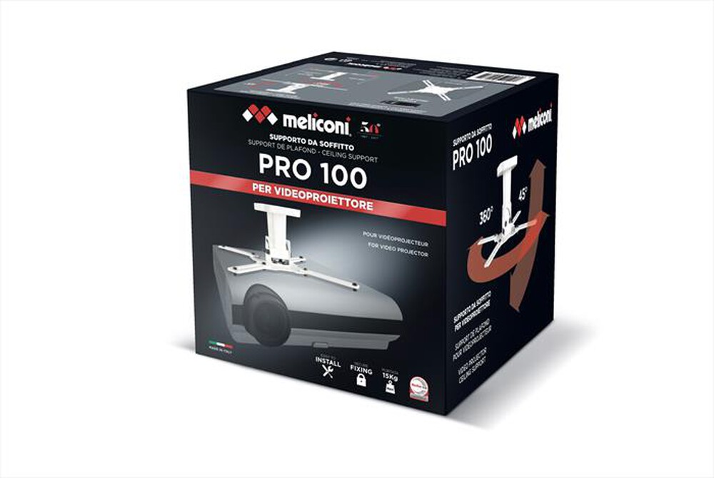 "MELICONI - Pro 100 Supporto per Videoproiettore-Bianco"