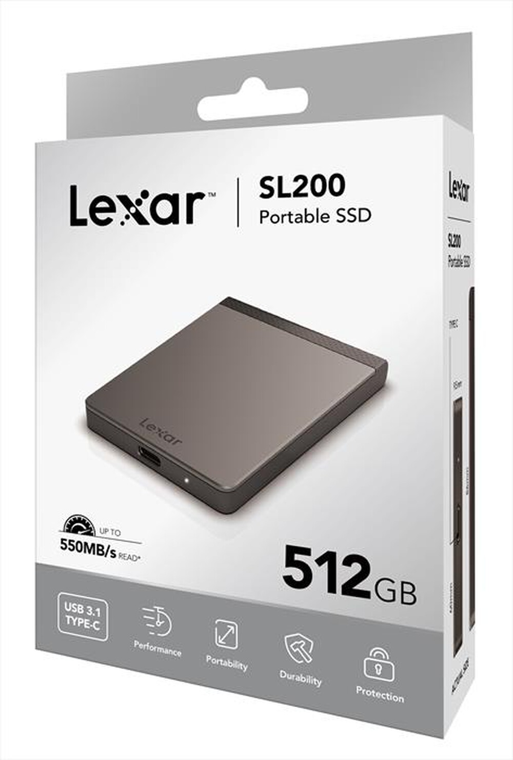 "LEXAR - SSD 512GB SL200-Grigio"