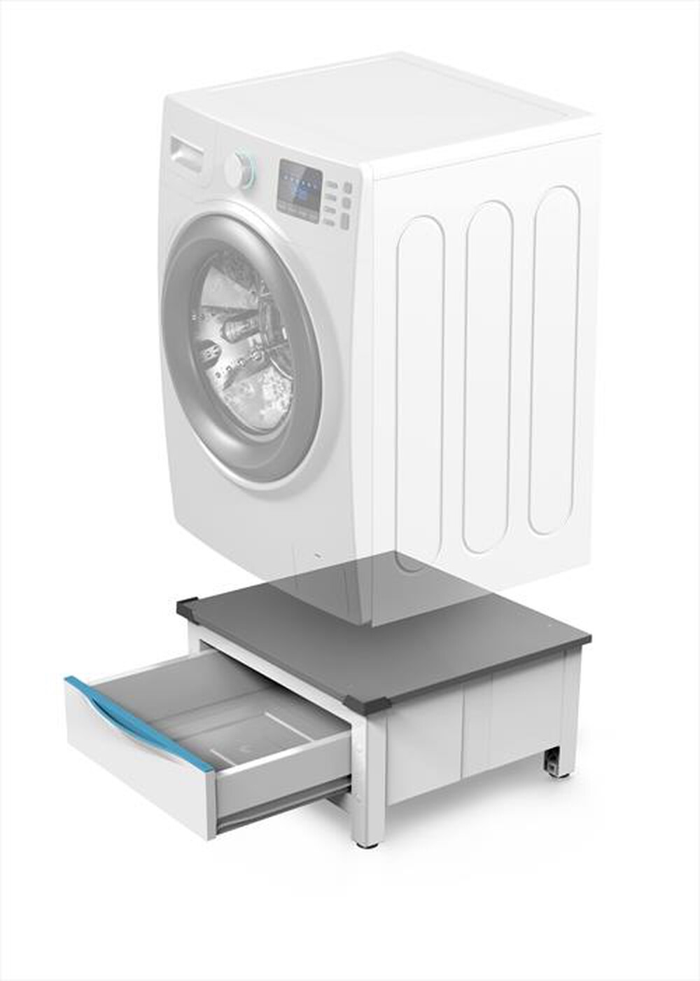 Immagine del prodotto MELICONI - BASE SPACE EXTRA-Struttura bianca, ripiano grig