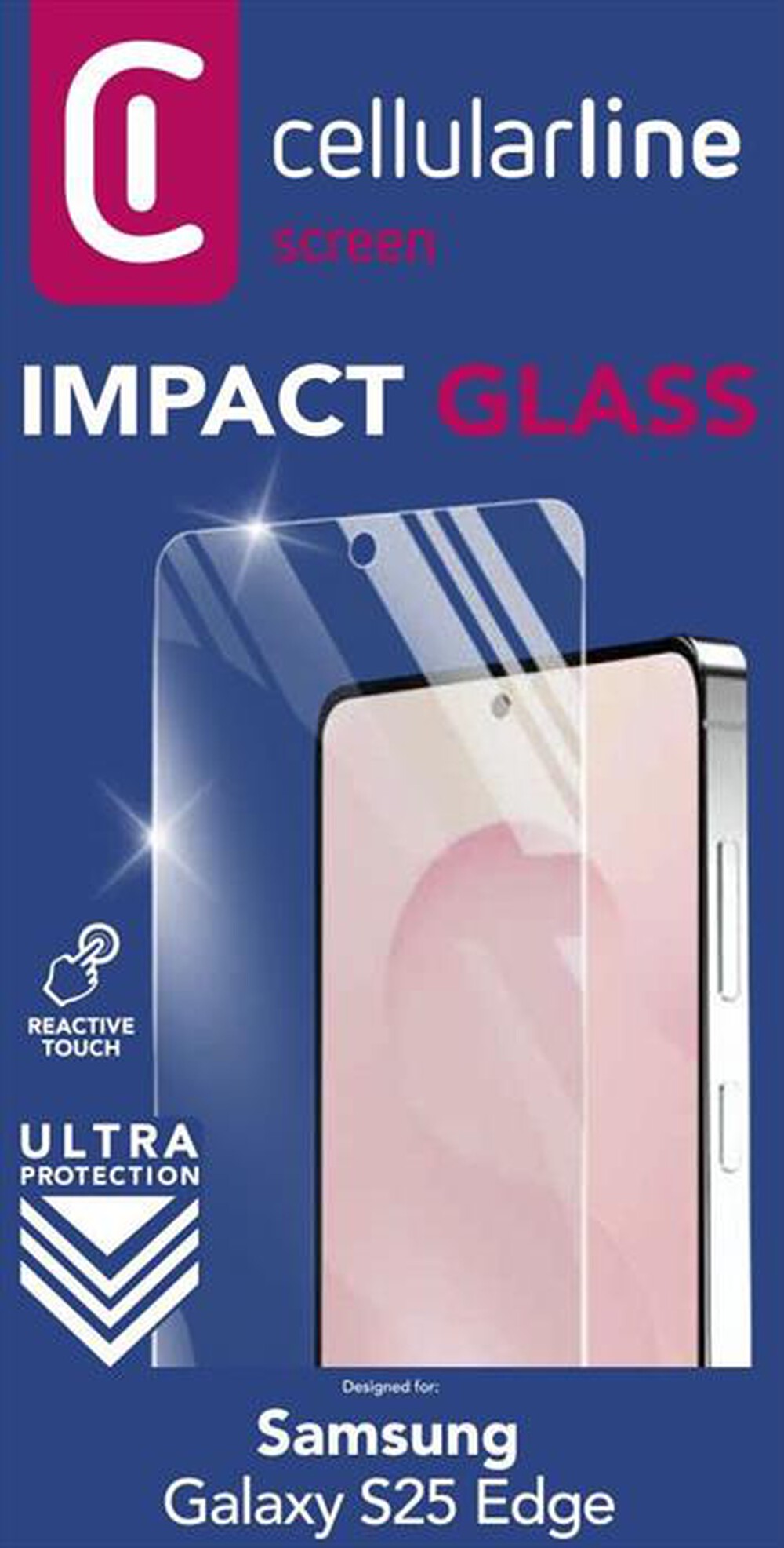 Immagine del prodotto CELLULARLINE - VETRO TEMPERATO ANTIURTO GALAXY S25 EDGE-Trasparente