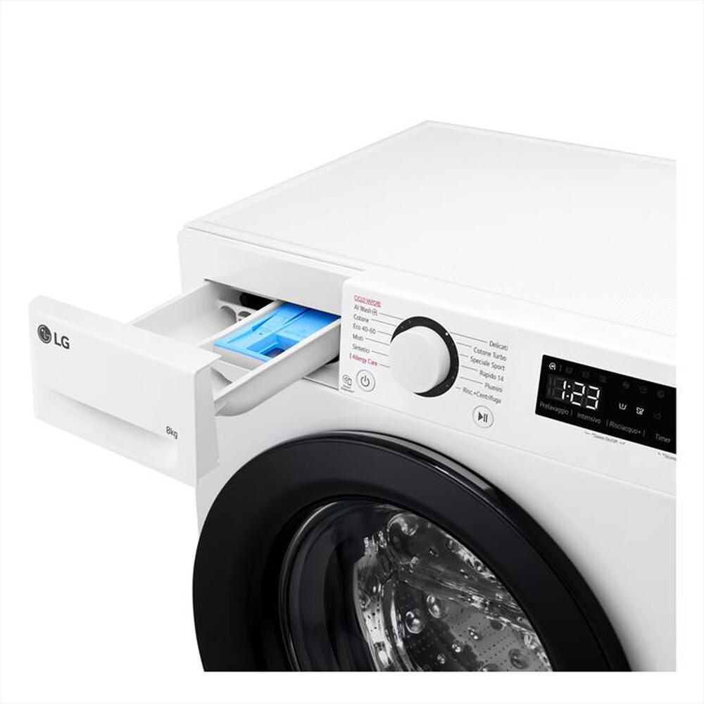 "LG - Lavatrice AI DD R3 F2R3S08NSWB 8kg Classe A-Bianco"