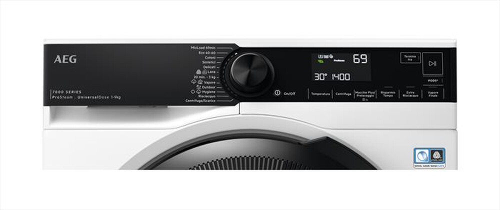 "AEG - Lavatrice LR7H94EUVB 9 Kg Classe A-Bianco/oblò nero"