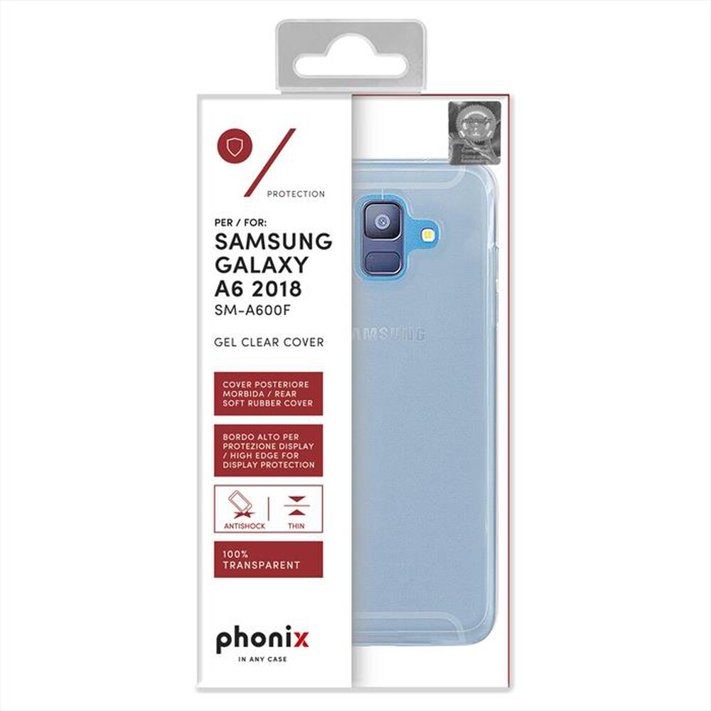 "PHONIX - SA6GPW Cover GEL GALAXY A6-Bianco traslucido"