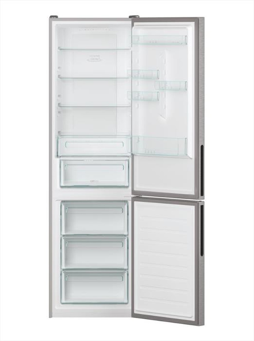 "CANDY - Frigorifero combinato CCE4T620EX Classe E 377 lt-Argento"