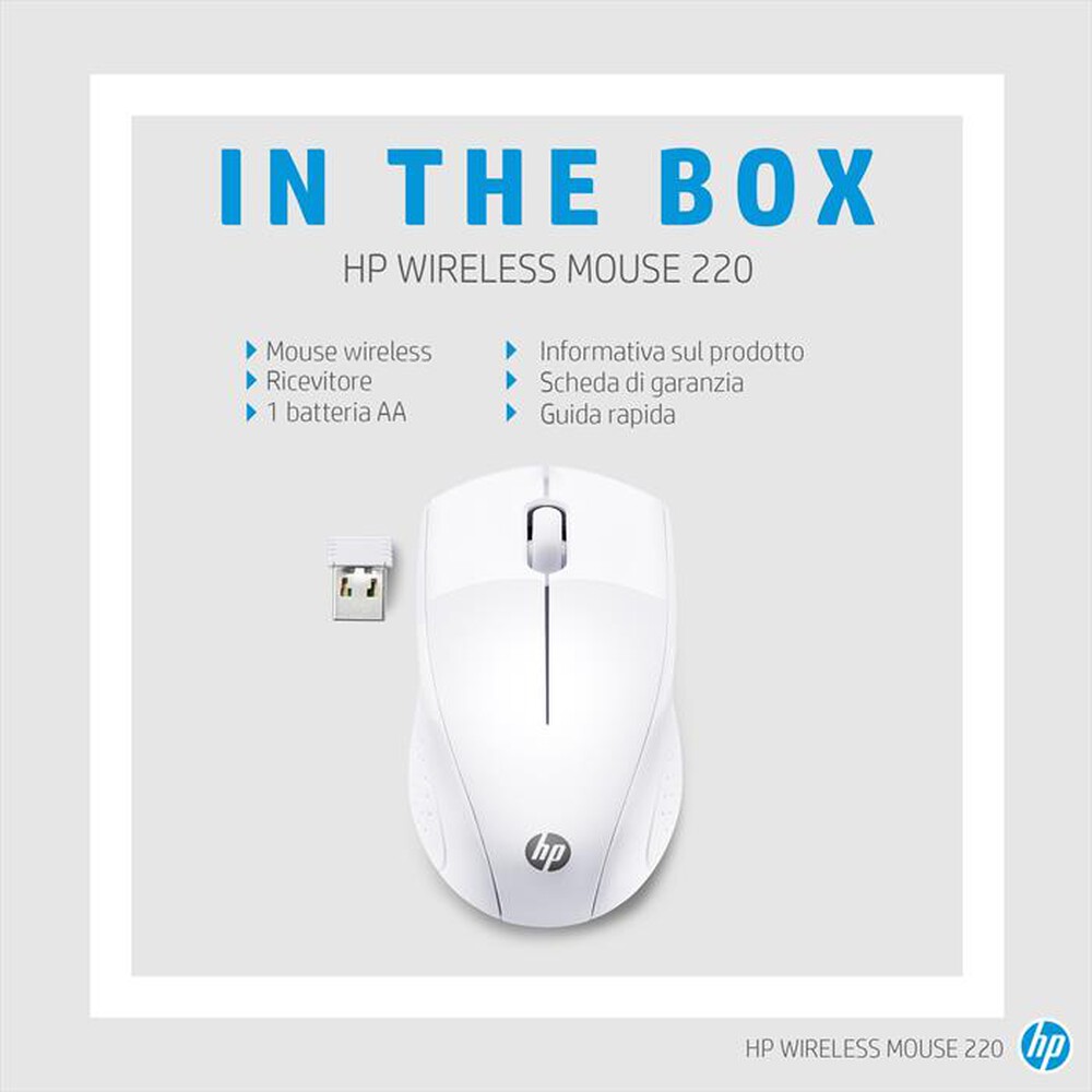 Immagine del prodotto HP - WIRELESS MOUSE 220-White
