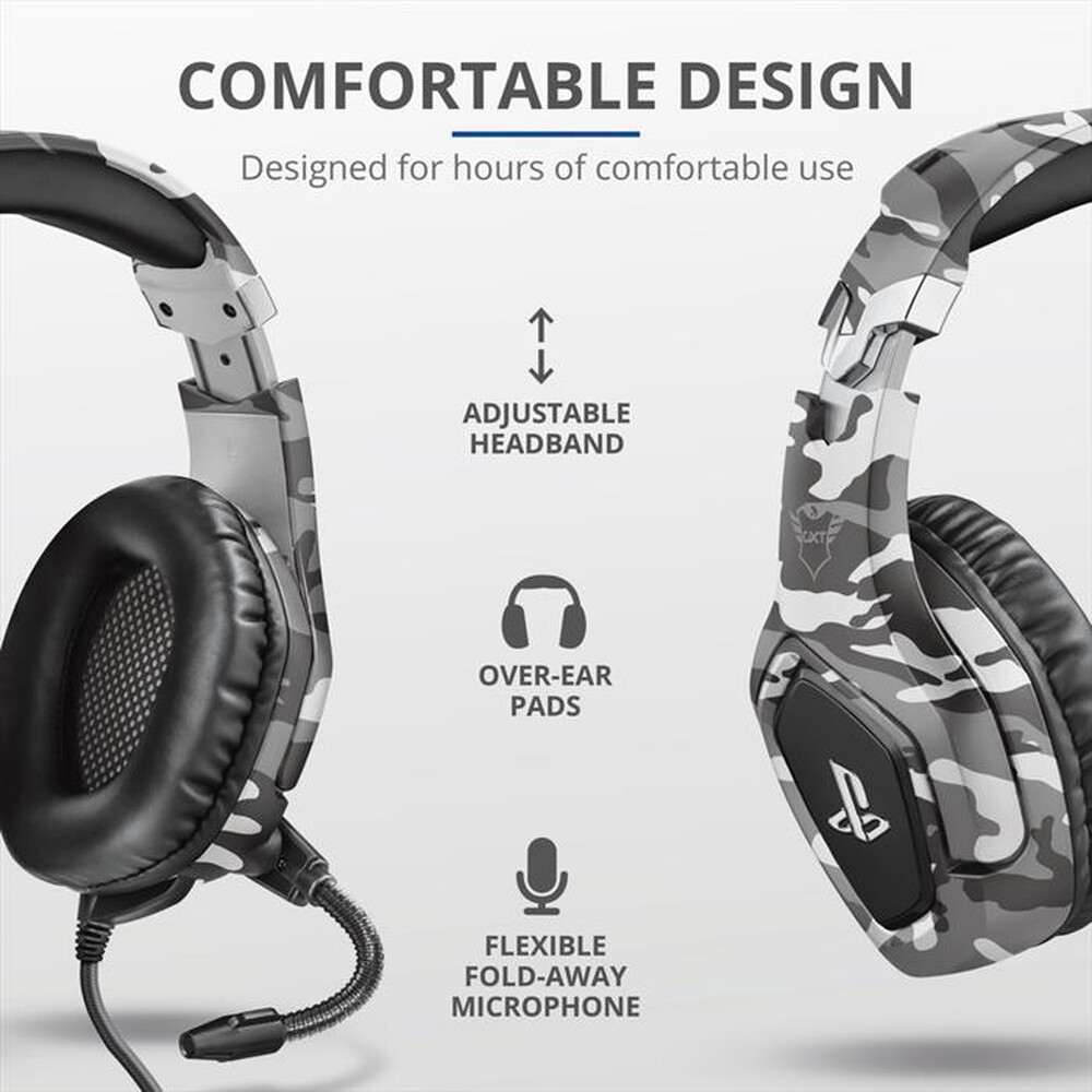 "TRUST - GXT 488 FORZE-G PS4 HEADSET-Grey Camouflage"